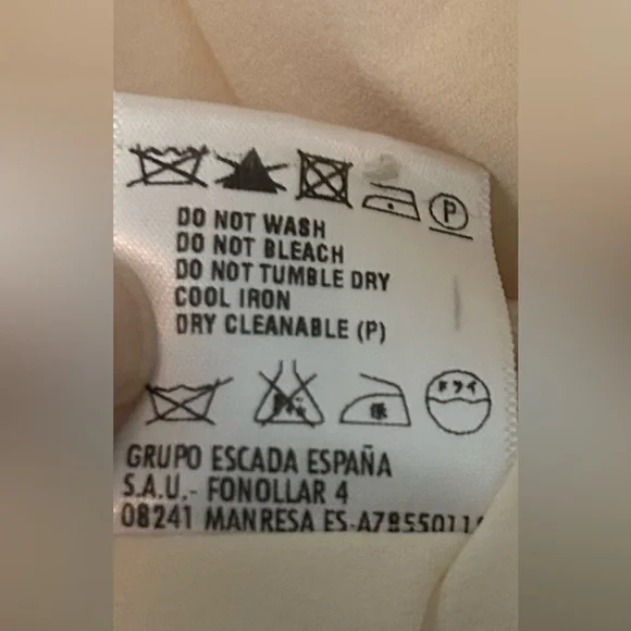 Escada Cream Silk Ruffle Blouse - Picture 9 of 9